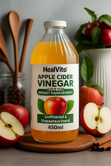 Apple Cider Vinegar Juice For Weight Management - Unfiltered & Unpasteurized (450ml)