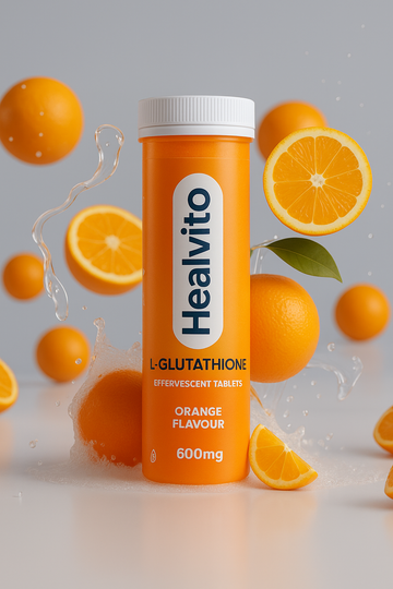 L-Glutathione Effervescent Tablets – 15N Packed with Vitamin C, Hyaluronic Acid & Biotin (Watermelon & Strawberry)