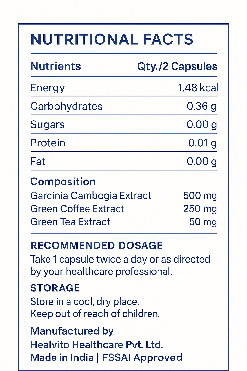 Healvito Keto Advance - for Natural & Organic Weight Management (60 Capsule)