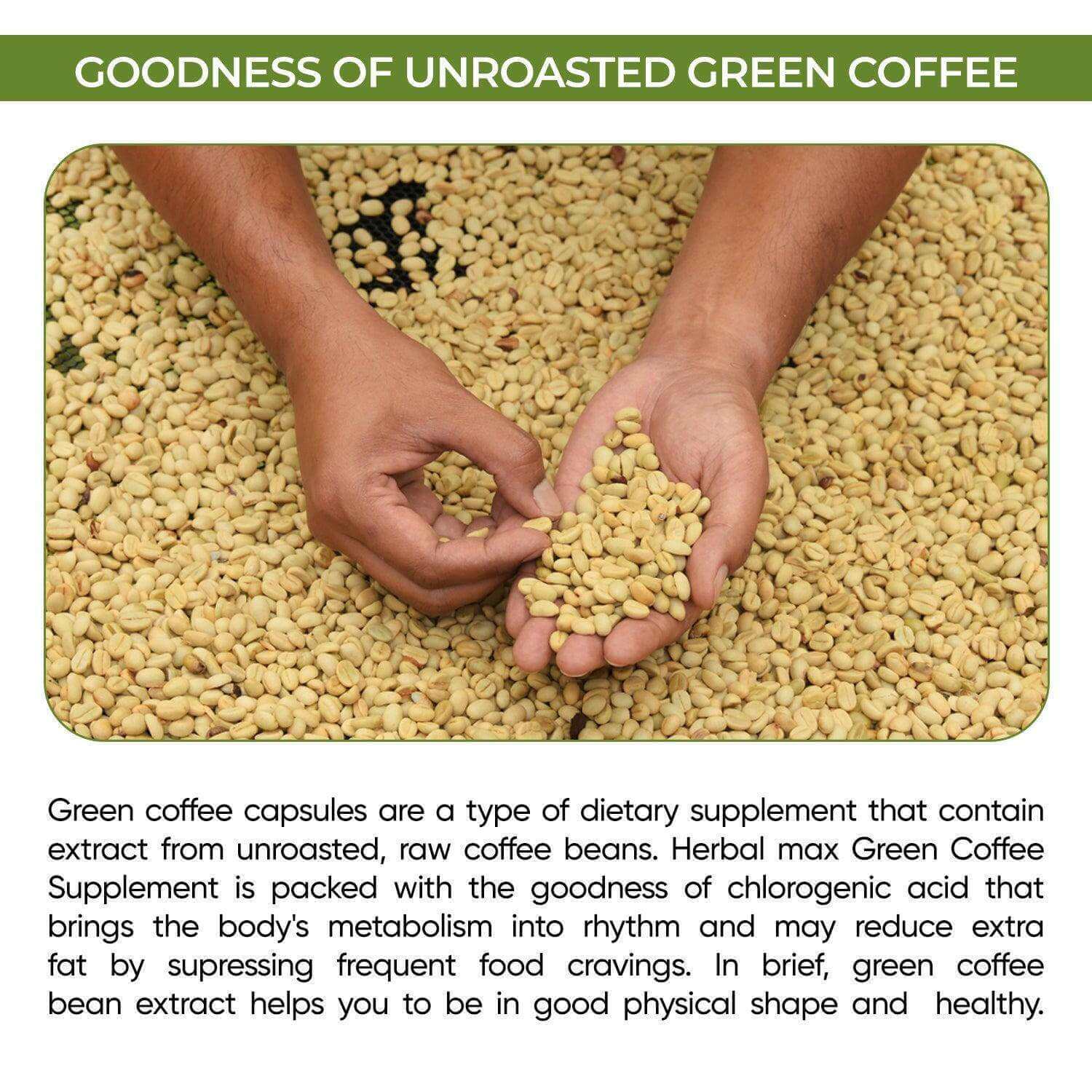 Organic Green Coffee Beans Powder - for Weight Management (100 gm)