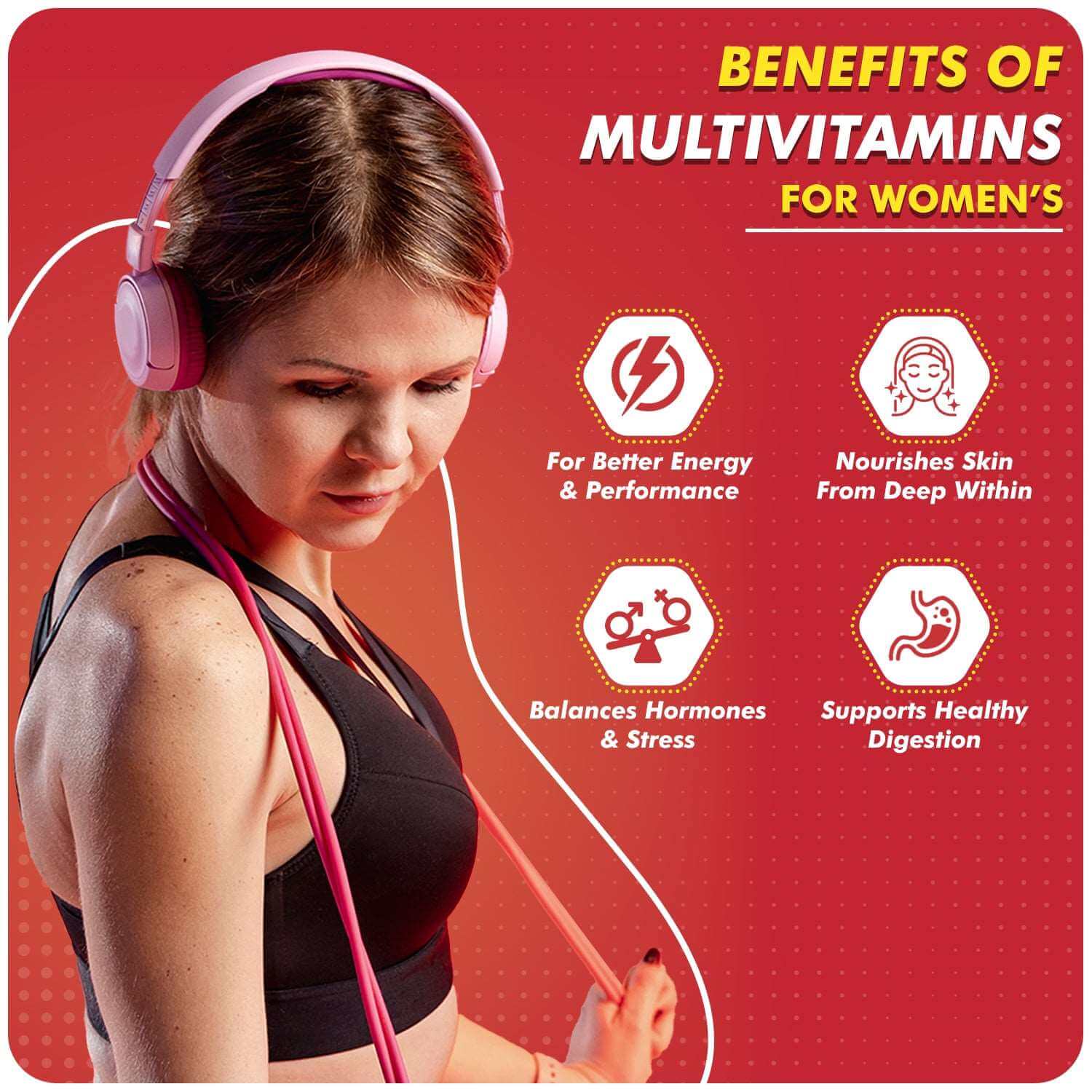Multivitamins Tablets, support Energy, Heart, Bones & Joint Health for Men & Women – 60 Veg Tablets