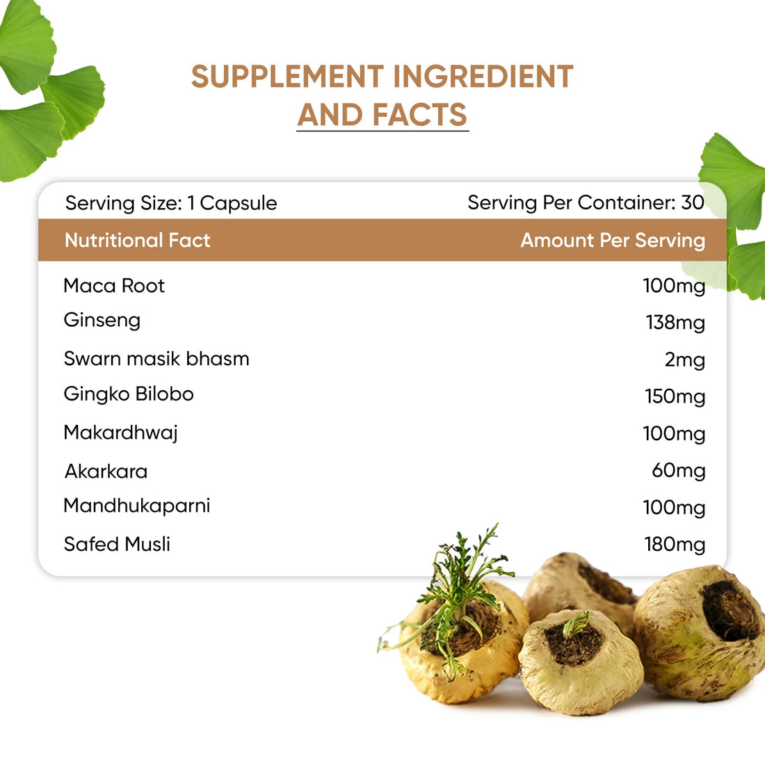 Strong Maxx Maca Root (800mg) – Enhance Energy & Stamina