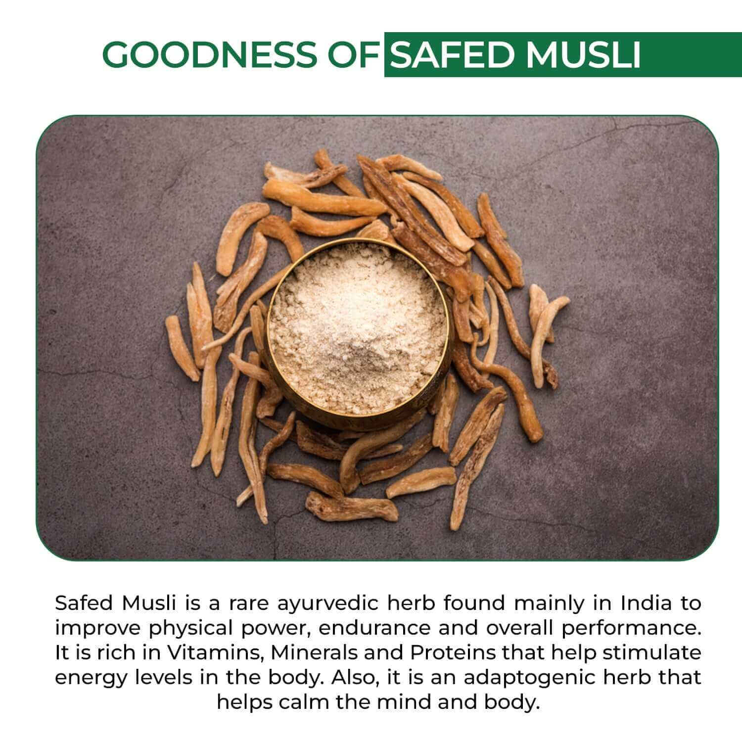 Premium Safed Musli Capsules (800mg)