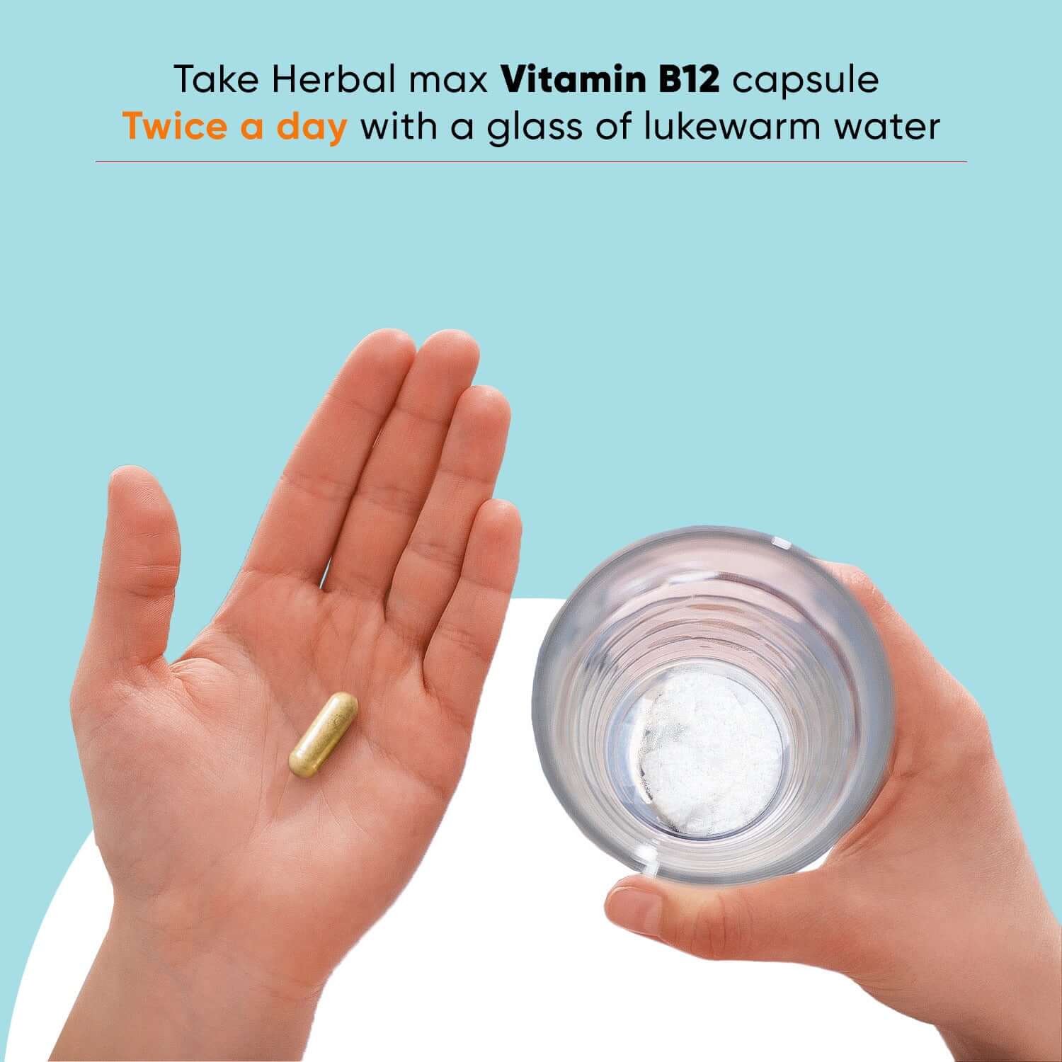 Plant Based Vitamin B-12, 2.2mcg, Improve Energy Level, Supports Brain Function (60 Capsules)