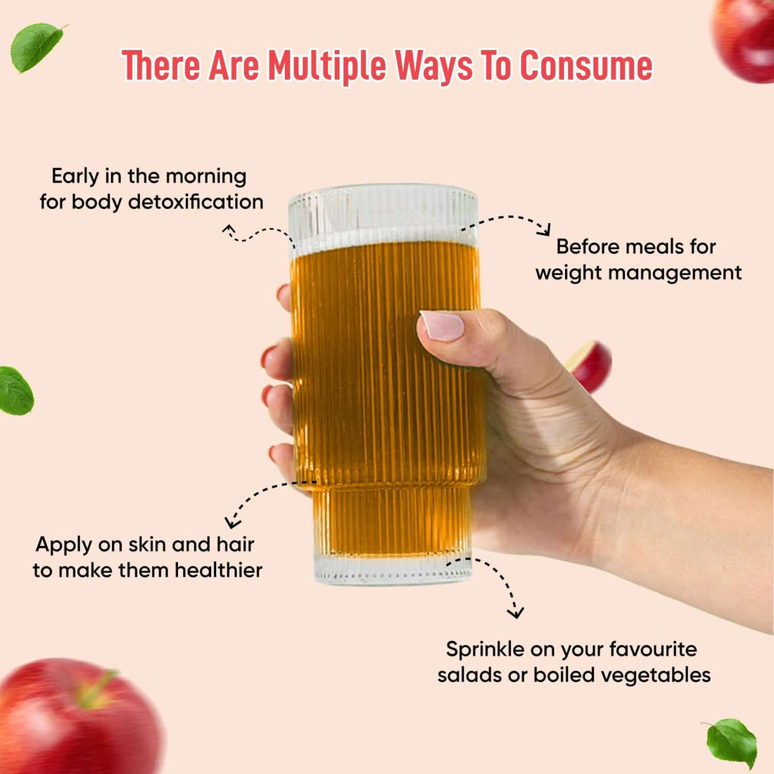 Apple Cider Vinegar Juice For Weight Management - Unfiltered & Unpasteurized (450ml)